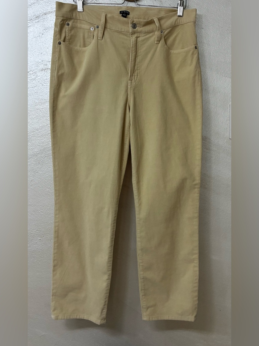 J Crew Women’s Beige Straight-Leg corduroy Jeans